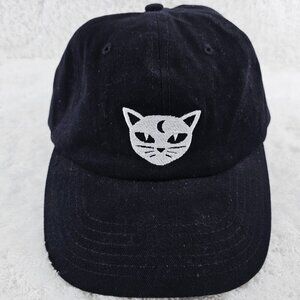 Empyre Solstice Mystical Cat Adjustable Black Baseball Cap Hat